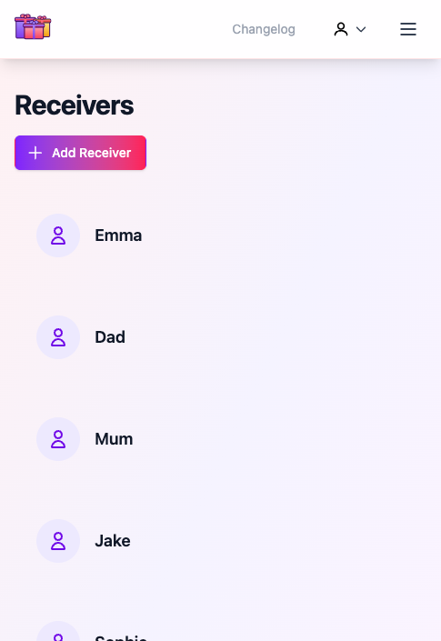 Receiver profiles